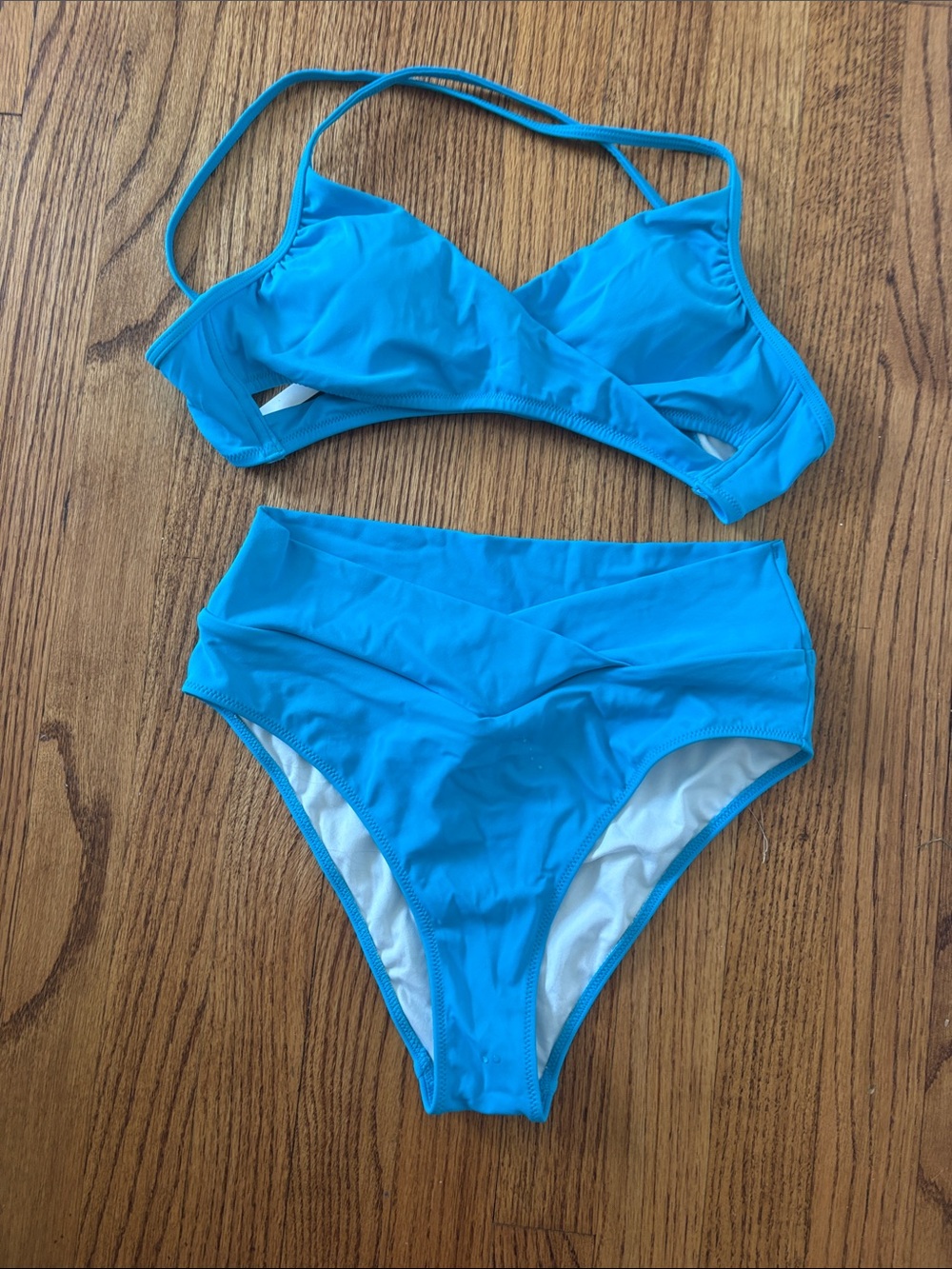 Victoria’s secret pink High-Waist Blue Bikini Set - Women Swim - medium